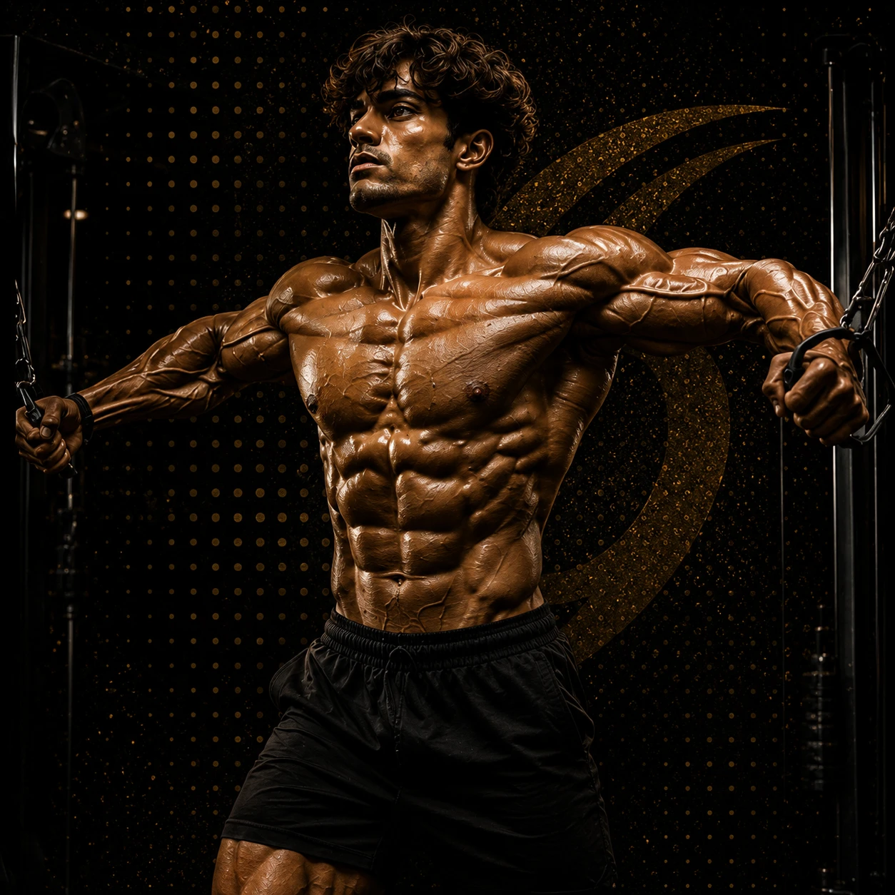 SSN GOLD athlete training with cables