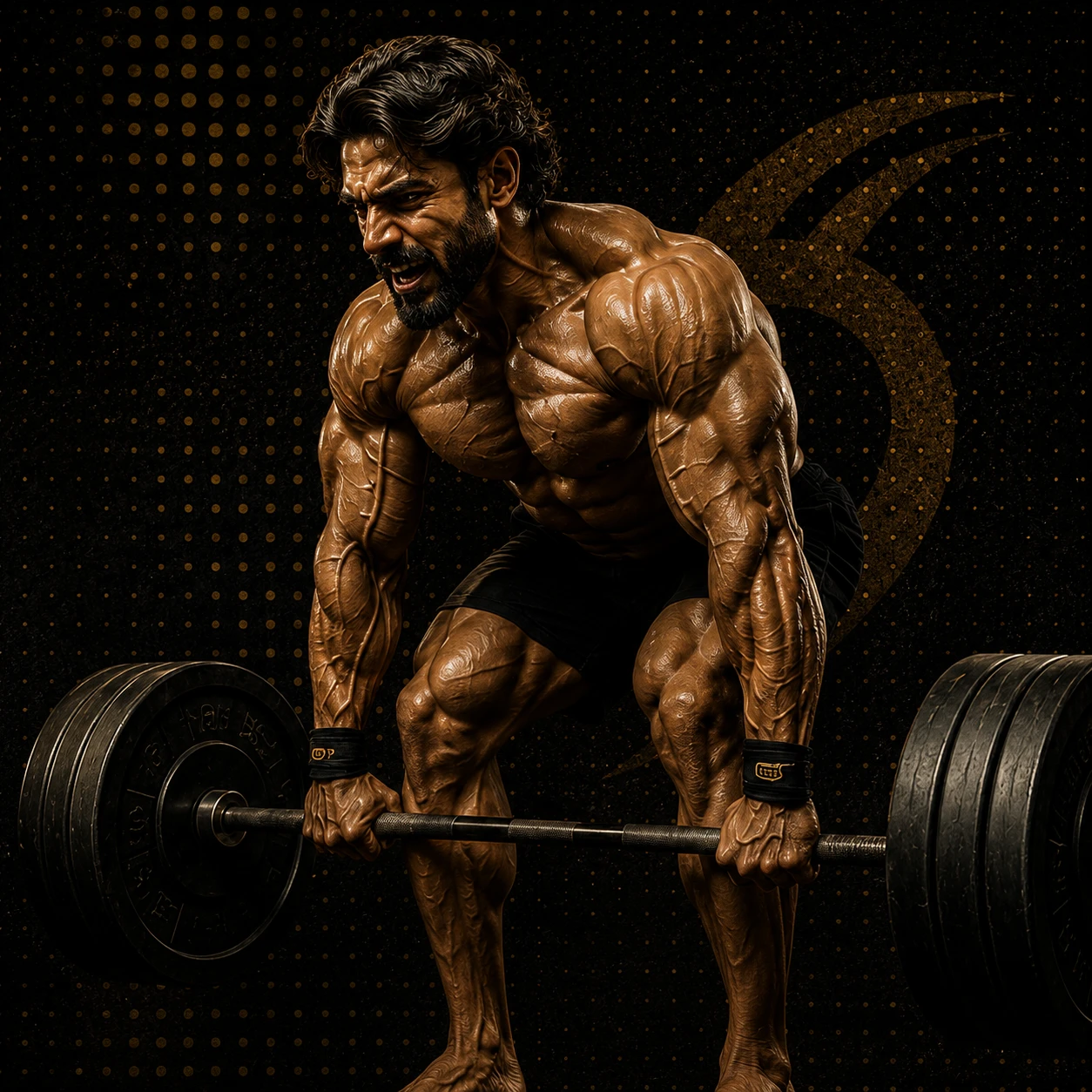 SSN GOLD athlete pulling a heavy deadlift